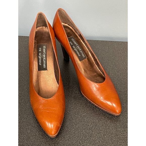Stuart Weitzman for Mr. Seymour Brown High Heel Shoes Size 8.5 AAAA (27490) - Picture 1 of 8
